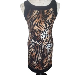 AB Studio Dress cheetah print dress Size 2.  NWT